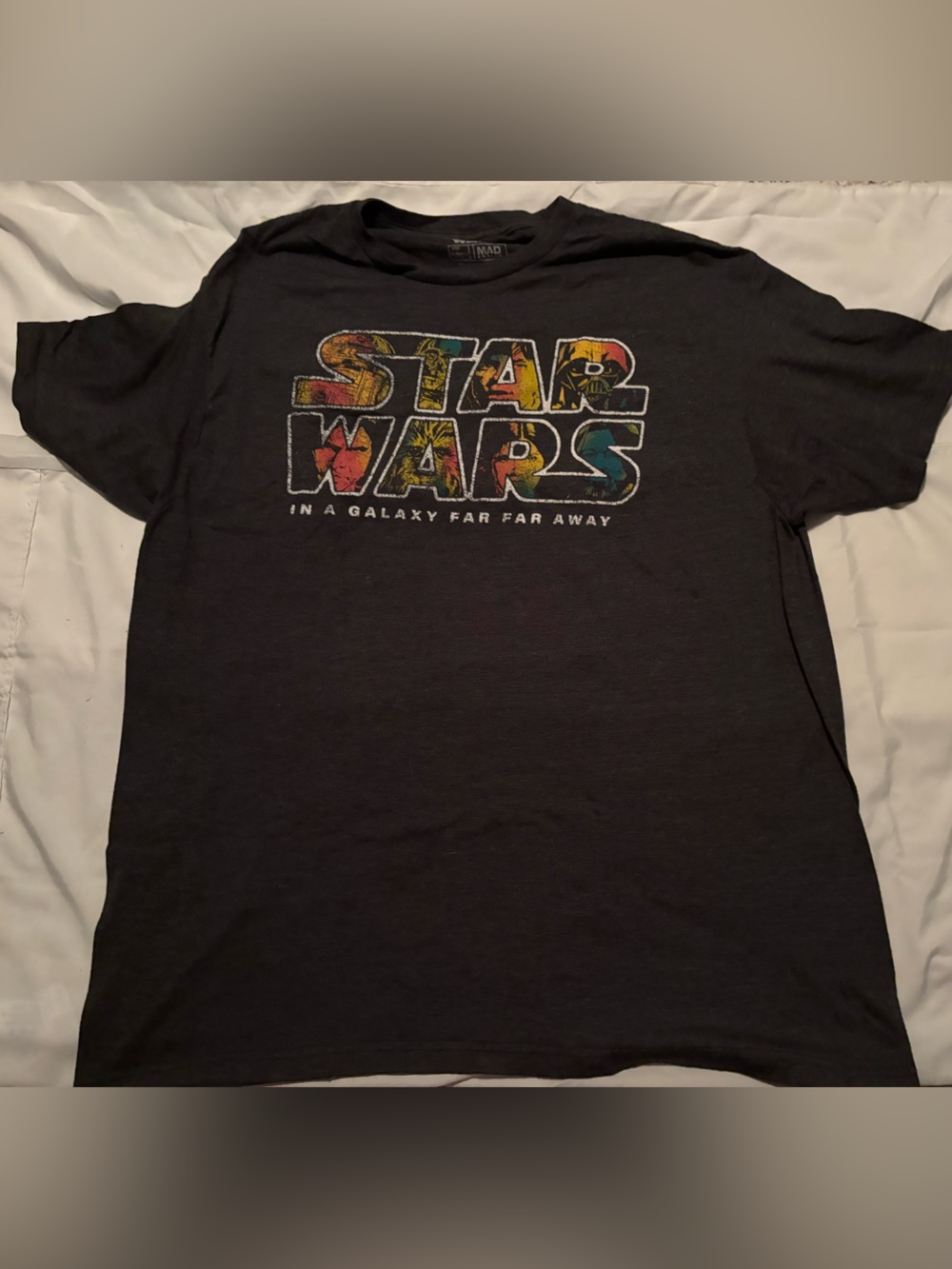 Star Wars Black Tee with Multicolor Logo